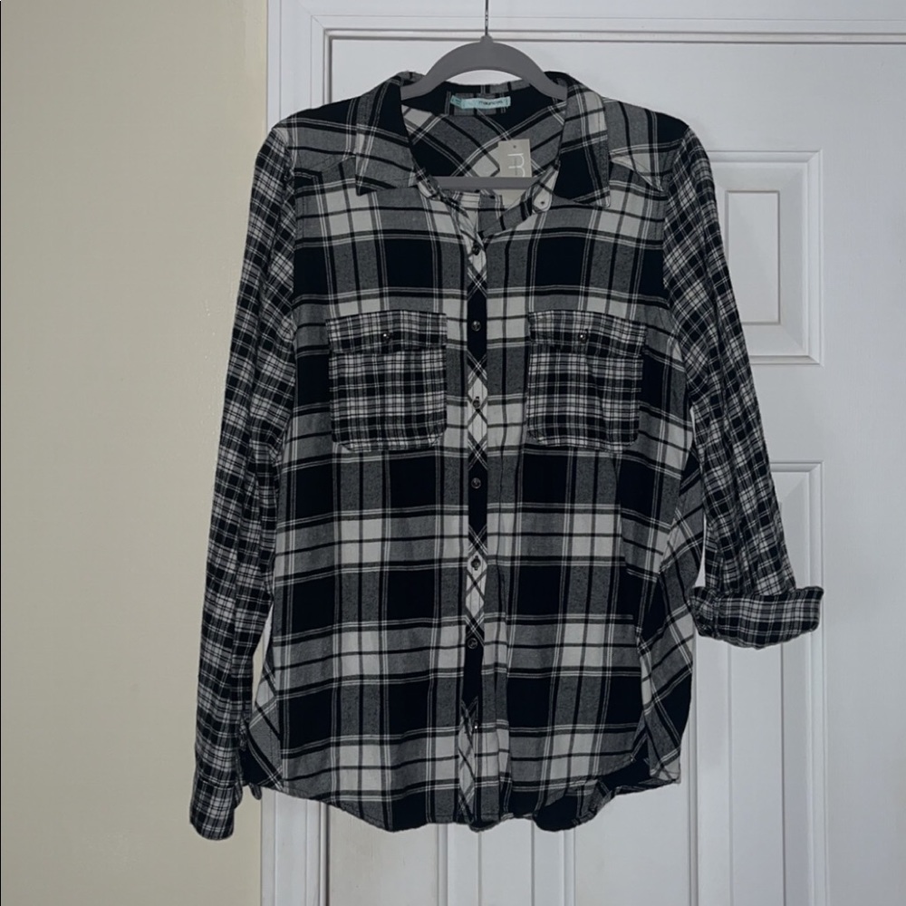 Plaid flannel top